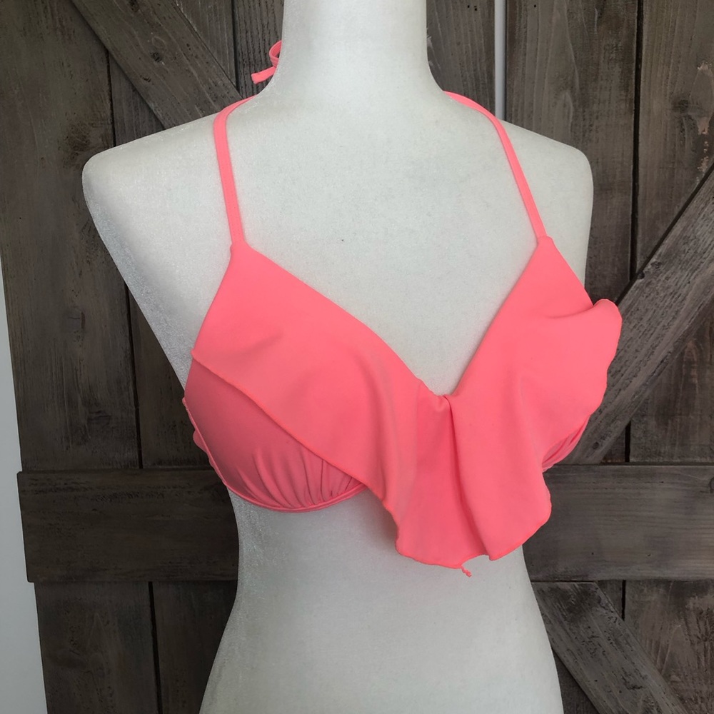 Underwire ruffled swim top No tags. 34B or medium in size